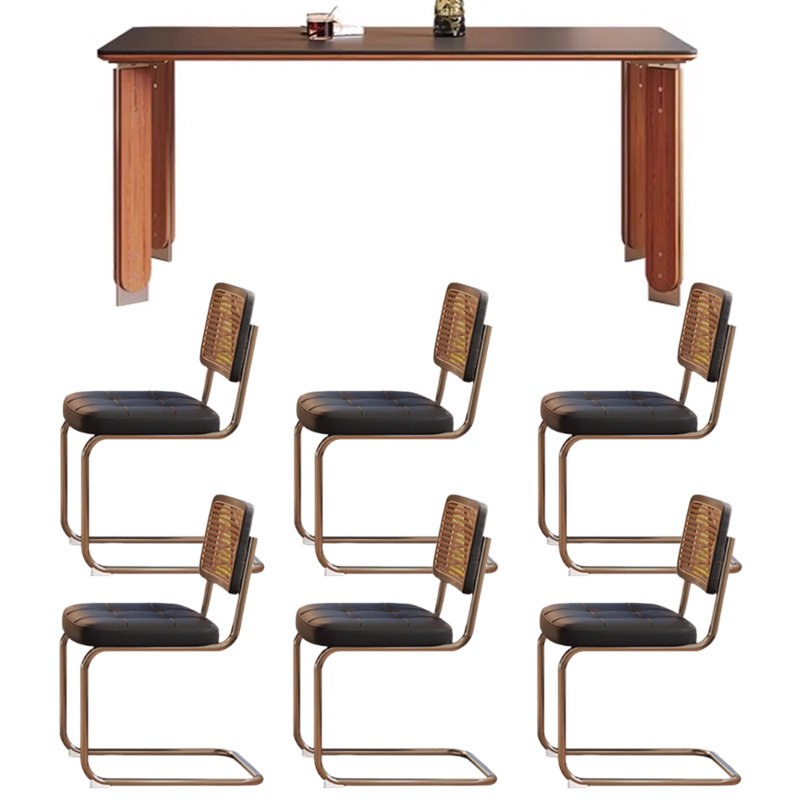 Table de salle à manger rétro et élégante, H 29,52 po x L 70,86 po x l 35,43 po
