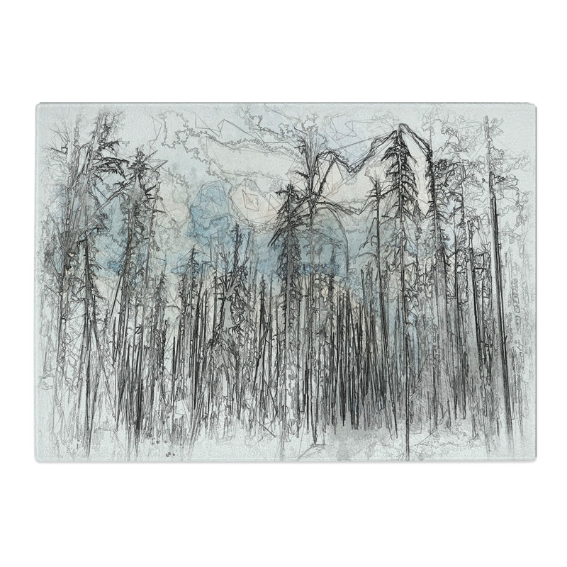 Winter Forest Vol.2 Sketch Chopping Board, 28.5cm W x 39cm L