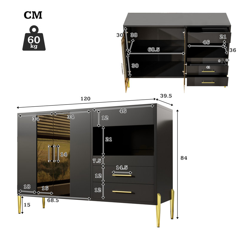 120 cm W Sideboard