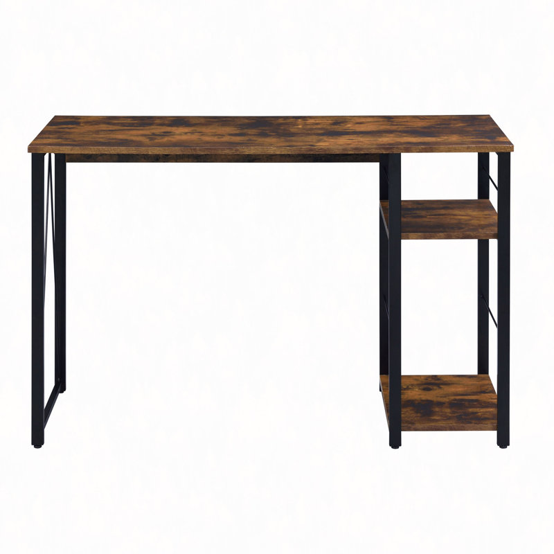 Bureau d'écriture rectangulaire à 2 tablettes, Brun