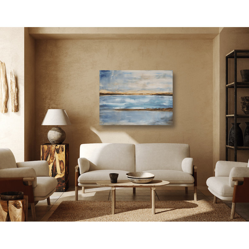 Crystal Blue - Artist Enhanced Canvas Print, Black Framed Canvas, 25.5" H x 31.5" W x 1.75" D