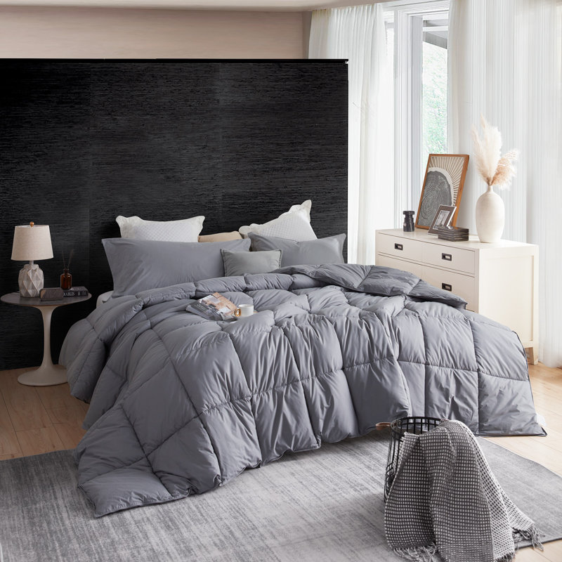 Snorze Cloud Cotton Cloud Coma Inducer Oversized Comforter, Alloy Gray, Twin Extra Long