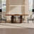 78.74" Mid-Century Oval Brown Dining Table for Kitchen, Bar, Living Room