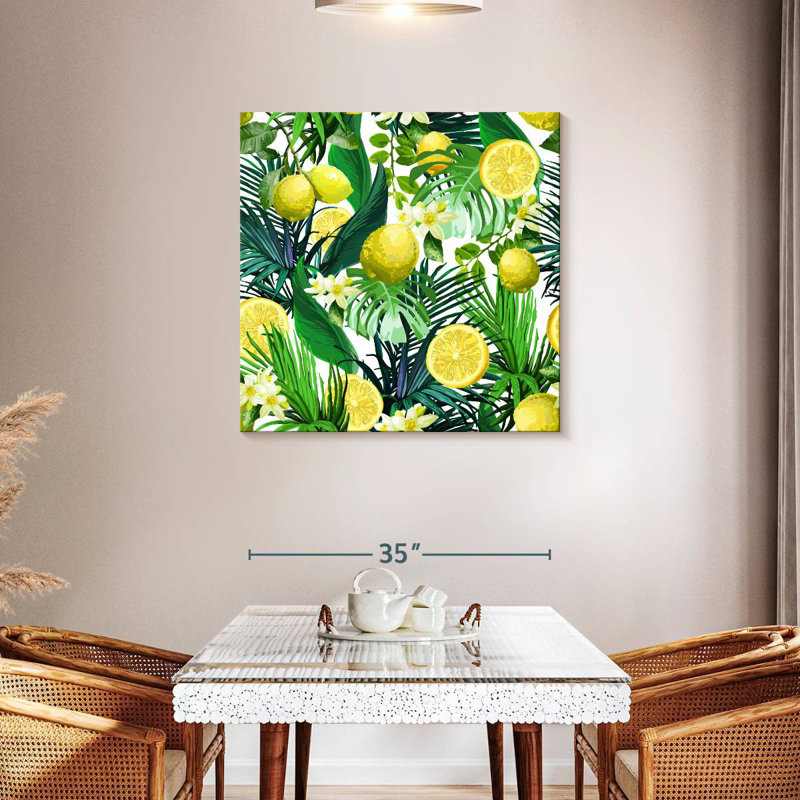 Leaves And Lemons, 36" H x 36" W