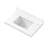 30" White Engineered Stone Vanity Top With Rectangular Ceramic Sink And 4" Backsplash