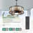 23in. Outdoor Ceiling Fan with Light and APP Control, Farmhouse Waterproof Plug In Smart Caged Ceiling Fan with Hook For Patios