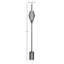 Lampe sur pied en verre Pinnacle