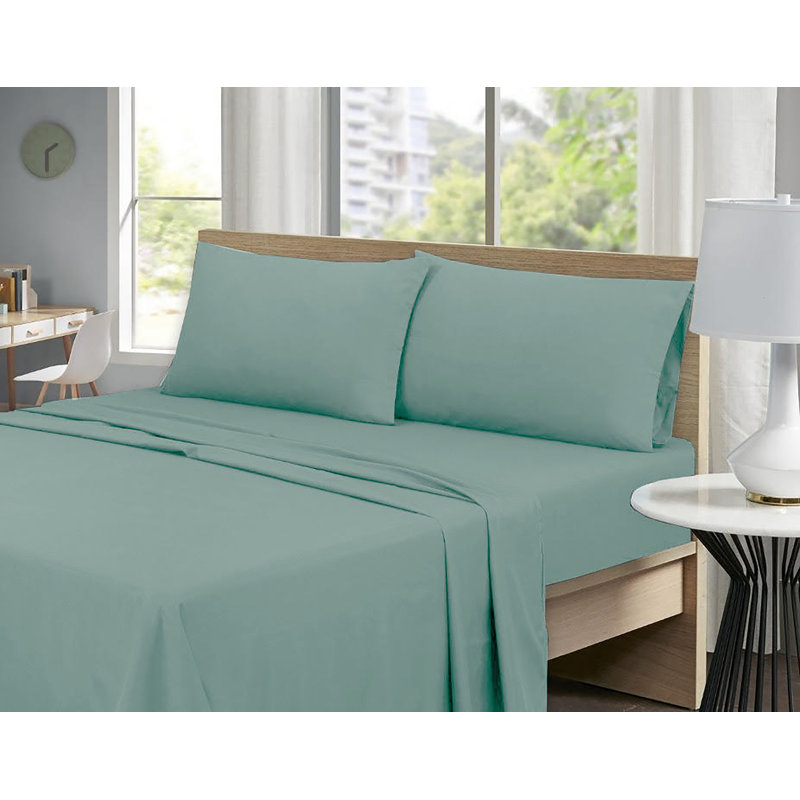 Ensemble de 6 valises pour chambre d'amis, Ensemble de draps pour lit très grand californien, Bleu sarcelle clair