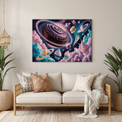 Desserts Galaxy desserts Purple Metal Wall Art