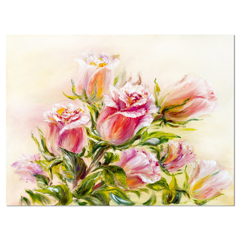 Rose - reproduction sur toile tendue, H 30 po x l 40 po