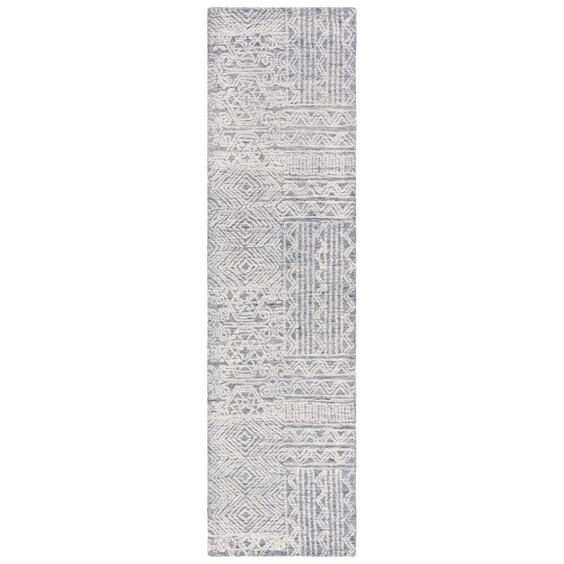 Amzi Hand Tufted Wool Southwestern Rug, Runner 2'3" x 9'
