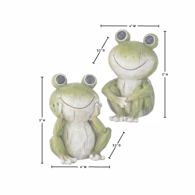 Grenouille assise en résine 5 po