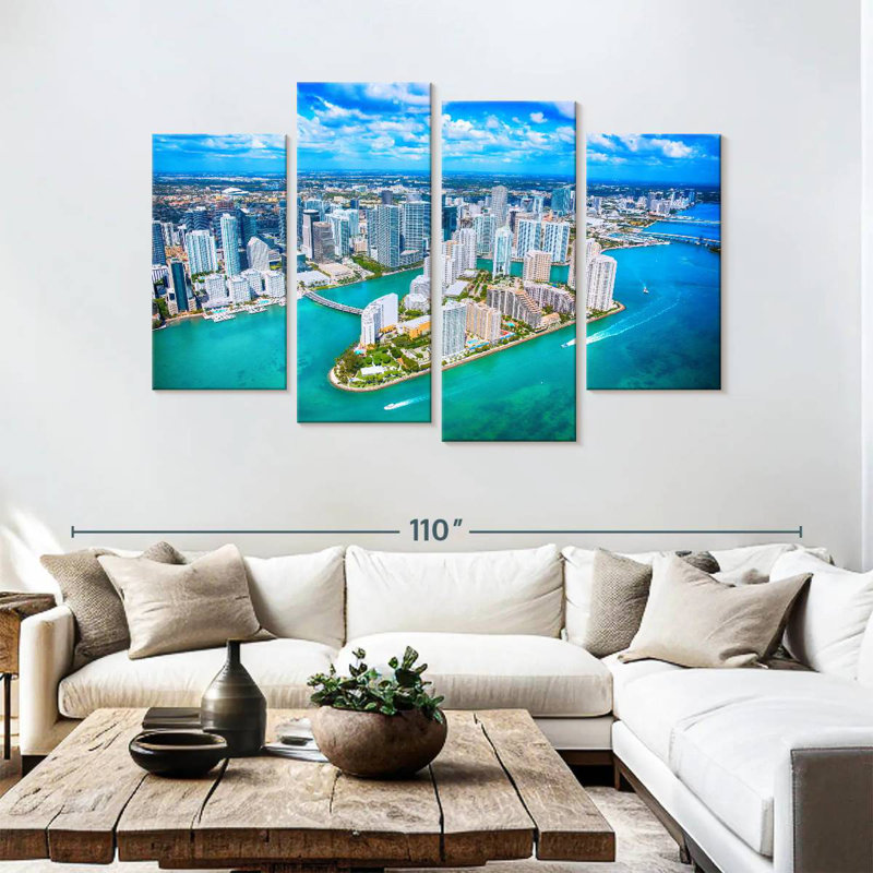 Vue aérienne de Sirci Miami, H 54 po x l 84 po