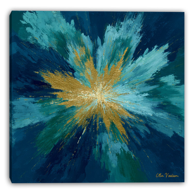 Cosmic Bloom Wrapped Canvas Wall Art