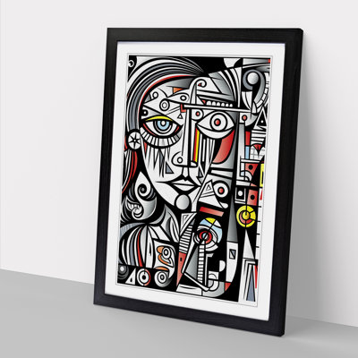Pablo Picasso Line No.4 - Single Picture Frame Print on Wood