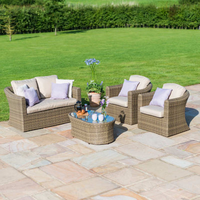 Balch 4 Seater Rounded Sofa Set