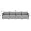Siège sans accoudoirs pour canapé modulaire modulaire, siège de canapé convertible avec rangement, ensemble de canapé modulaire canapé-lit, combinaisons modulaires flexibles en tissu pour le salon (2 pièces)