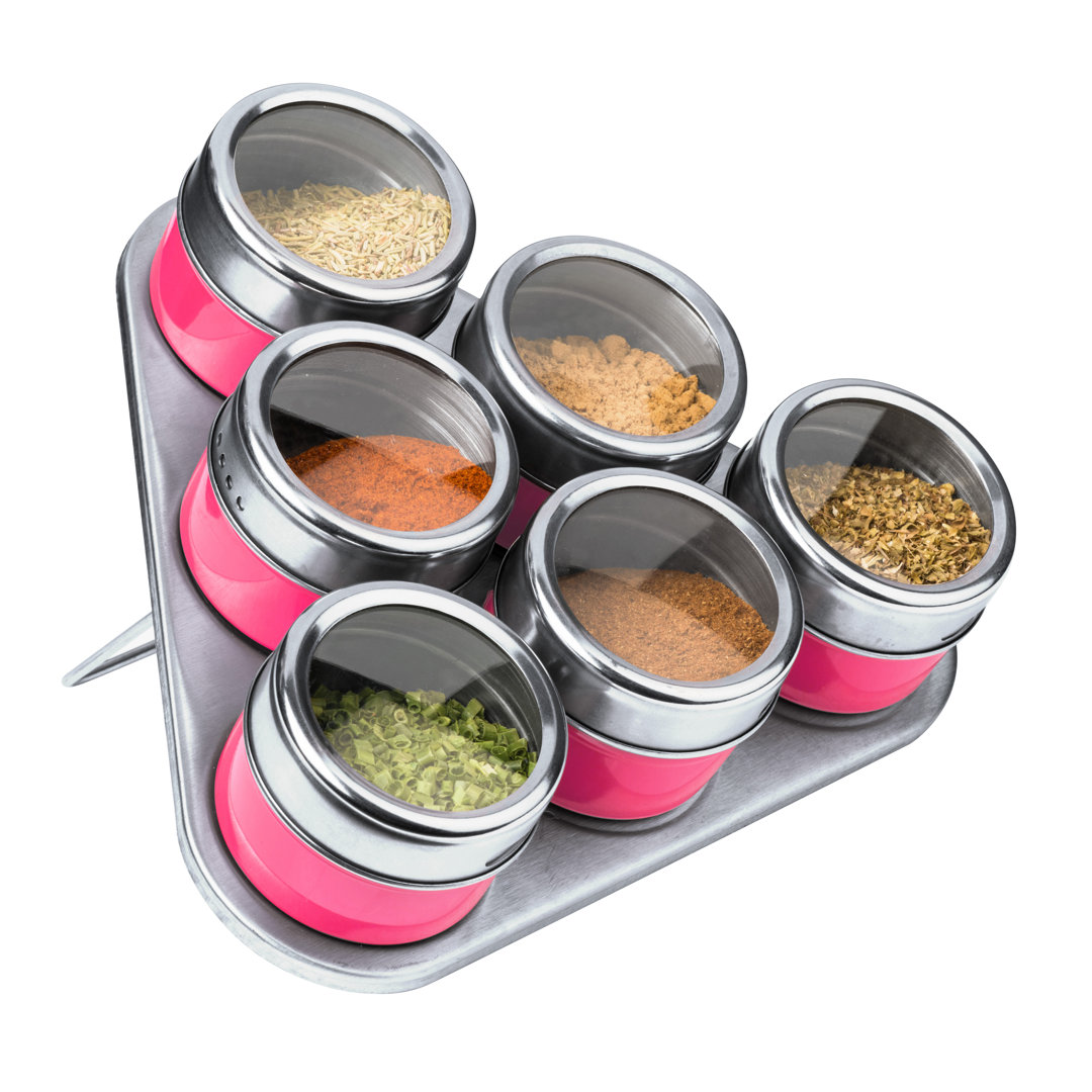 6 Piece Spice Jar Set with Tray