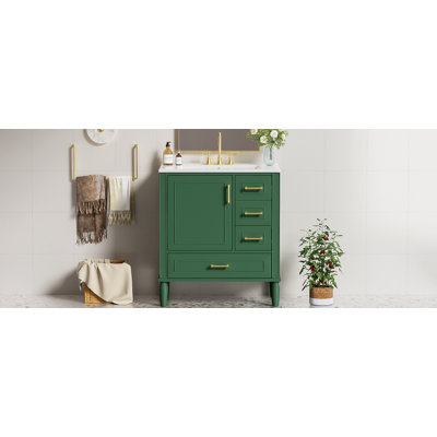Meuble-lavabo 30 po avec lavabo en céramique