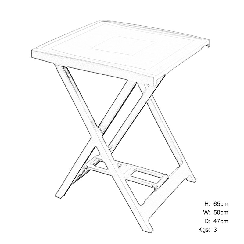 Boretto Folding Garden Side Table, Anthracite