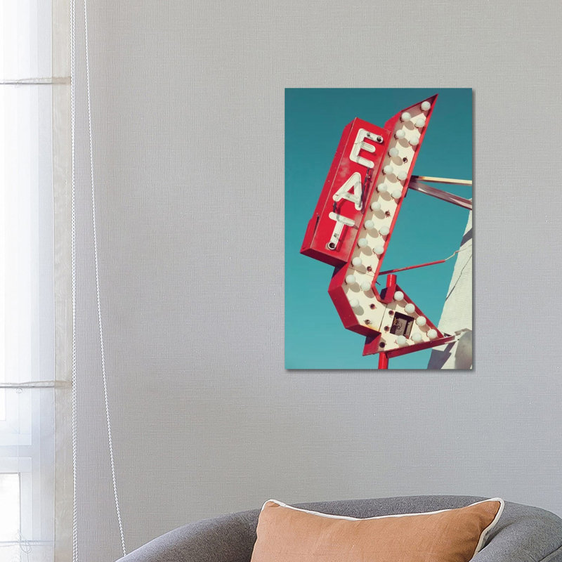 Retro Eat Sign by Danita Delimont - Wrapped Canvas Print, 66.04 cm H x 45.72 cm W x 1.91 cm D