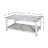 Country Cottage Farmhouse Coffee Table - 42x24x18 Inch Coffee Table with Storage Shelf for Living Room Decor - Rustic Living Room Furniture (White Antique)-268374996