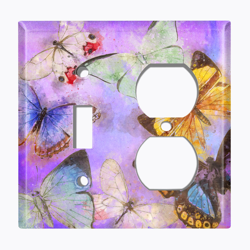 Patterned 2 - Gang Combination Plate Standard Combination Wall Plate