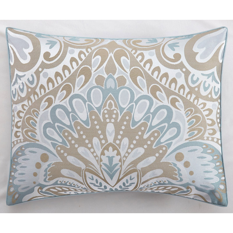 California King Aqua and Brown Reversible Microfiber Comforter Set