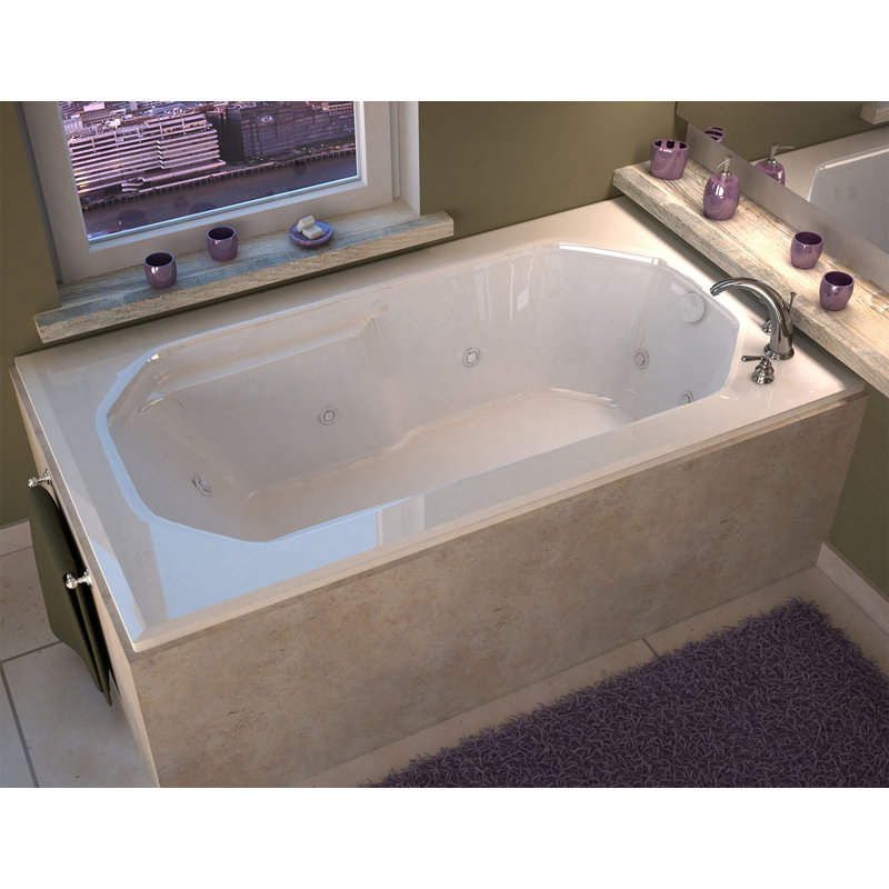 Montserrat 60'' x 36'' Drop-In Whirlpool Bathtub, Right