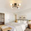 Black 4-Light Branch Ceiling Light