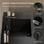 Meuble-lavabo de salle de bain avec double lavabo (noyer + noir)