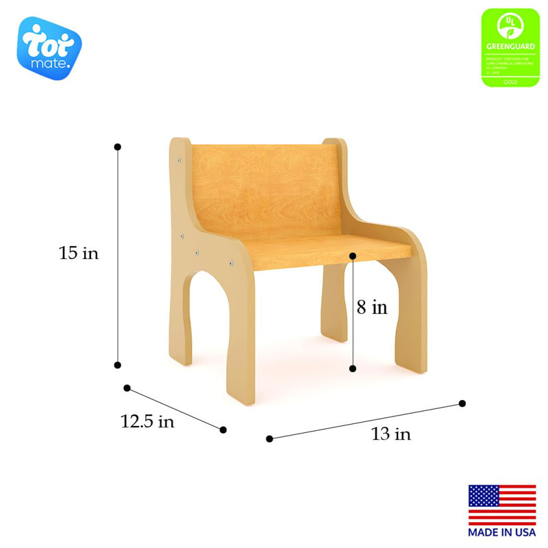 Chaise de classe standard, Érable, Non, 8"