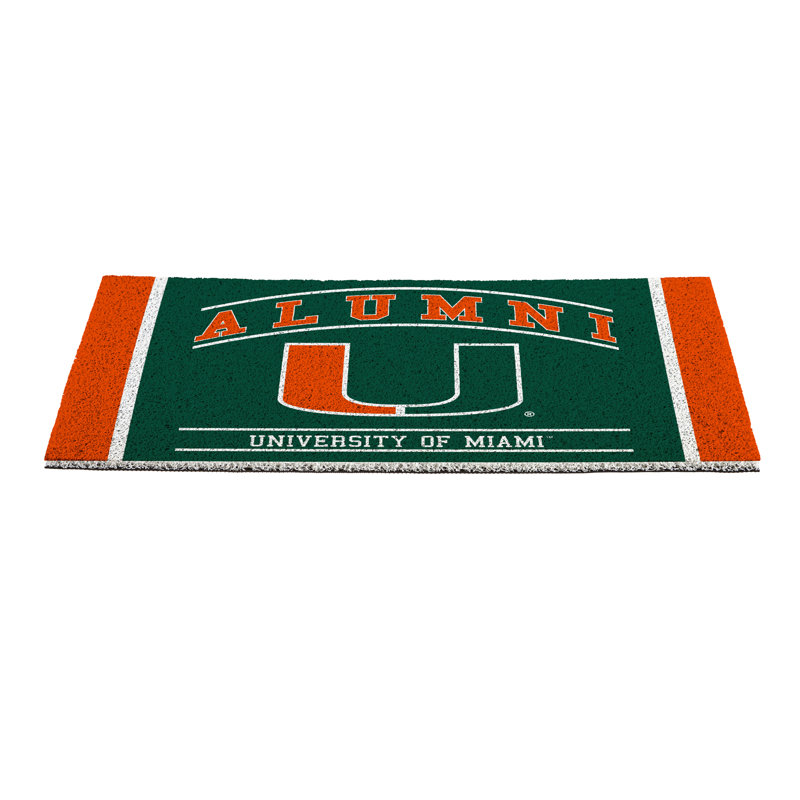 Tapis en PVC de l'Université de Miami, 28 po x 16 po