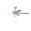 Ventilateur de plafond transitionnel intérieur / extérieur en nickel brossé 52 po avec trois ampoules DEL 3000K Gallant II-2023017340-2023017338