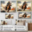 Keani Cowboy Bronco Buste sur toile-897975312-897975304