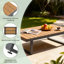 Canapé d'extérieur en aluminium avec table basse en bois de couleur teck-642176770