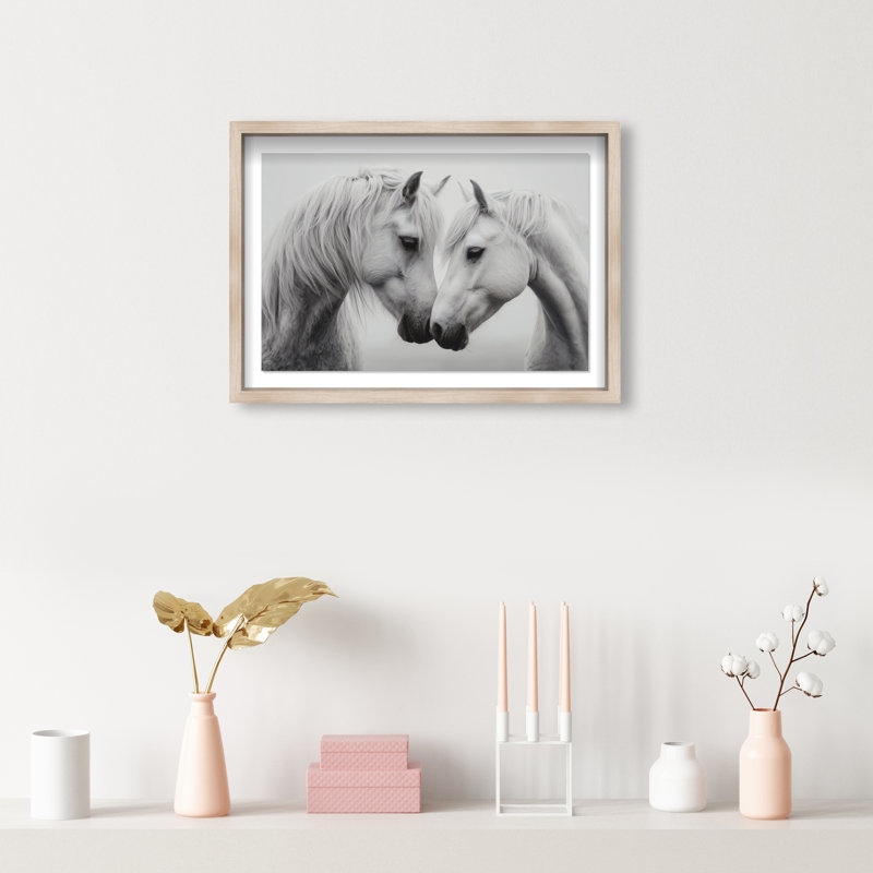 Twin Souls I Print by Oliver Gal, 11.5"H x 16.5"W, Natural Oak Shadowbox