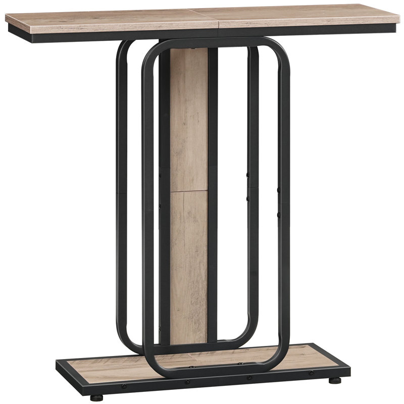 Industrial Entryway Console Table, Gray