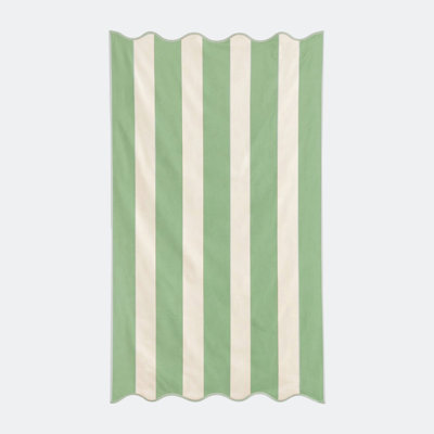 Scalloped Stripe Beach Towel