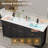 Manrique 72" Spacious Double Sink Bathroom Vanity With Integrated Sink Top, Faucet,Drain, Assembly Required-1001282938