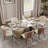 Craighead Modern Luxury Leather Dining Chairs, Wingback Accent Chairs, Warm Beige & Brown