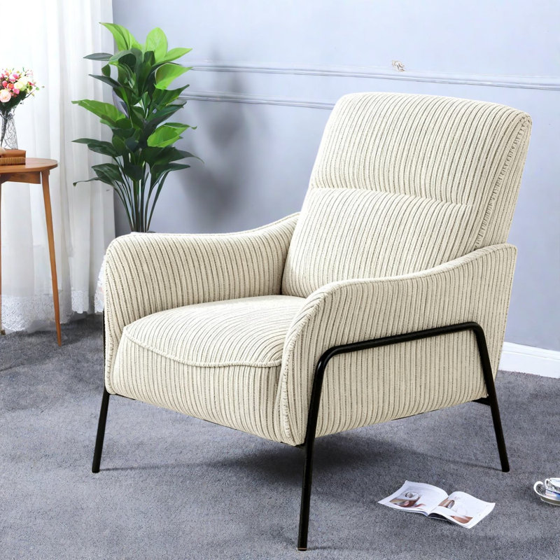 Chaises d'appoint modernes, chaise longue compacte en tissu gris