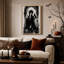 «Gothic Man with Raven and Pumpkin Under Moon», art mural sur toile-1966748025