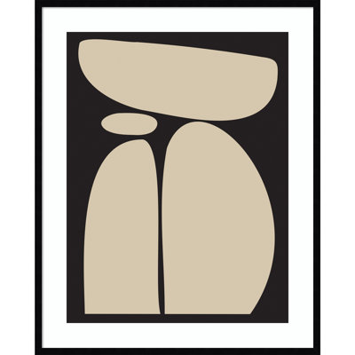 Balancing Zen Rocks Black And Tan by The Creative Bunch Studio