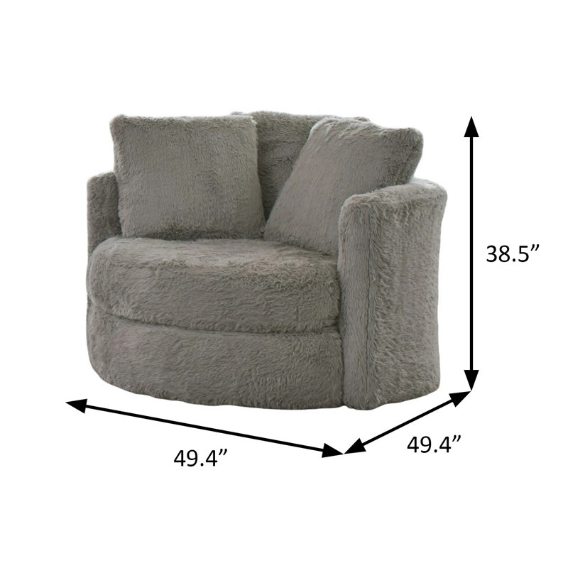 Chaise contemporaine l 49,4 po, gris, Gris