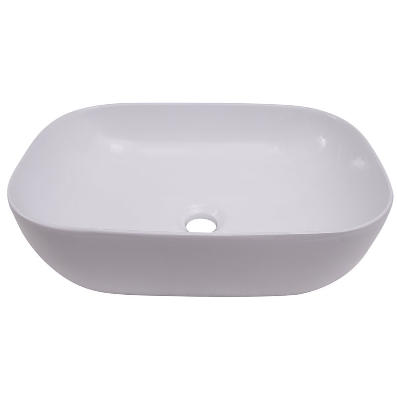Barclay Shasta 13.12'' White Vitreous China Rectangular Bathroom Sink