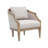 Classic Solid Wood Accent Chair with Durable Polyester Upholstery and Elegant Design for Comfortable Seating