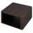 Square farmhouse coffee table in dark brown, 30.8", with 2-tier storage and half open storage compartment