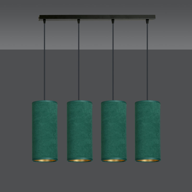 Ealidh 4 - Light Steel Kitchen Island Pendant, Green