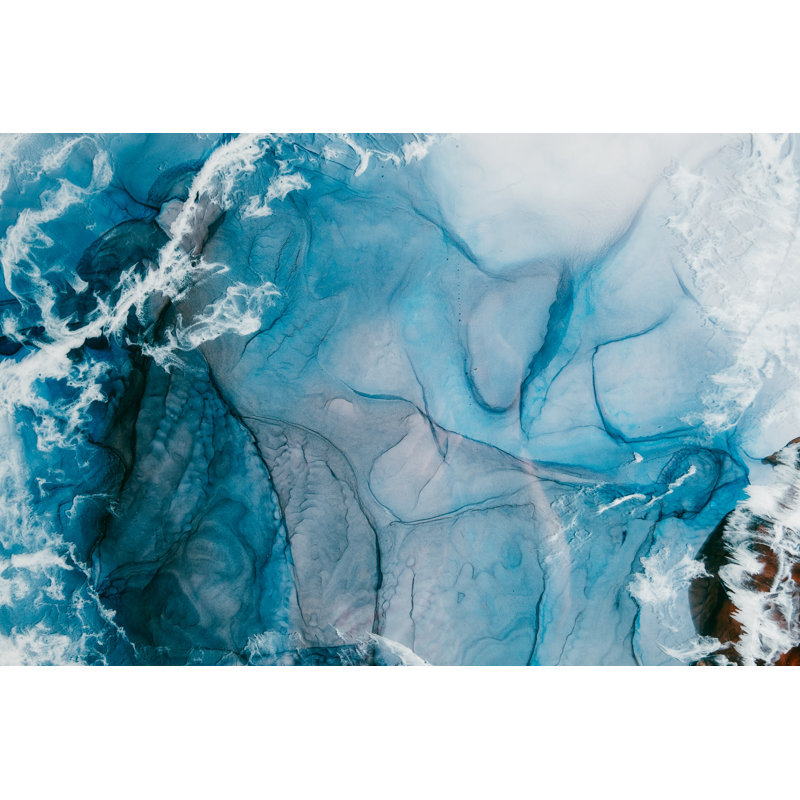 Fond bleu marbré, H 32 po x l 48 po x P 1,25 po